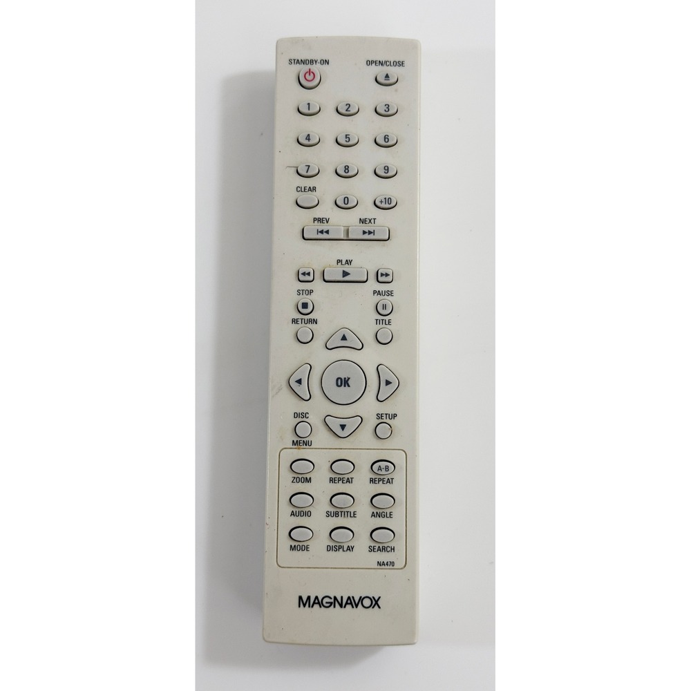 Magnavox NA470 Remote Control Universal White DVD VCR Player Replacement